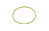 38mm Circle Connectors - 12 Raw Brass Circle Connectors (38x1.5x0.80mm) A6026
