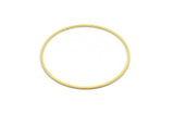 57mm Circle Connectors - 10 Raw Brass Circle Connectors (57x1.3x1mm) A6098