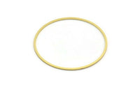 52mm Circle Connectors - 10 Raw Brass Circle Connectors (52x1.3x1mm) A6095