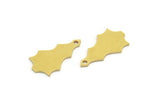 Brass Tree Charm, 24 Raw Brass Tree Charms With 1 Hole, Pendant, Findings (20x11x0.80mm) A5674