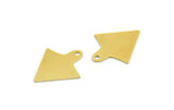 Brass Arrow Charm, 12 Raw Brass Arrow Charms With 1 Loop (21x17x0.60mm) A6020