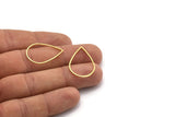 Pirinç Damla Konnektörü, 24 Ham Pirinç Damla Konnektörü (27x18,5x1 mm) A6253