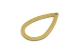 Brass Drop Charms, 24 Raw Brass Drop Charms With 1 Hole, Earring Charms, Findings (26x15x0.80mm) A6106