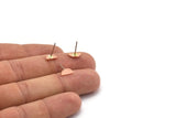 Copper Semi Circle Earring, 12 Raw Copper Tiny Half Moon Stud Earring (9x4x0.80mm) M02358 A6086