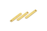 Brass Stick Charm, 8 Raw Brass Necklace Bars With 1 Hole, Findings, Earrings (23x3.5x1mm) A6193