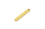 Brass Stick Charm, 8 Raw Brass Necklace Bars With 1 Hole, Findings, Earrings (23x3.5x1mm) A6193