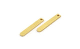 Brass Stick Charm, 8 Raw Brass Necklace Bars With 1 Hole, Findings, Earrings (23x3.5x1mm) A6193