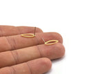 Brass Marquise Earring, 12 Raw Brass Marquise Stud Earrings (5x15x0.80mm) D0038 A6033