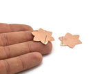 Copper Flower Earring, 2 Raw Copper Flower Stud Earrings (28x25x0.80mm) M02771 A5924
