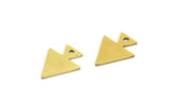 Brass Arrow Charm, 50 Raw Brass Arrow Charms With 1 Hole (12x9x0.60mm) A6014