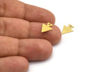 Brass Arrow Charm, 50 Raw Brass Arrow Charms With 1 Hole (12x9x0.60mm) A6014