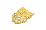 Brass Bird Charm, 4 Raw Brass Owl Shaped Charms With 1 Loop (29x21.5x0.60mm) A6123