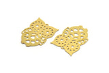 Brass Bird Charm, 4 Raw Brass Owl Shaped Charms With 1 Loop (29x21.5x0.60mm) A6123