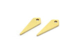 Brass Diamond Charm, 50 Raw Brass Diamond Charms With 1 Hole (15x5x0.80mm) A6004