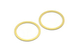 35mm Circle Connector, 6 Raw Brass Circle Connectors (35x2x1mm) A5700