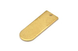 D Shape Blank, 12 Raw Brass D Shape Blanks With 1 Hole, Charms, Pendants (26x10x1mm) D0590
