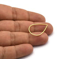 Pirinç Damla Tılsımı, 50 Ham Pirinç Damla Bağlantı Parçası, Bulgular (27x19x0,80 mm) A6003