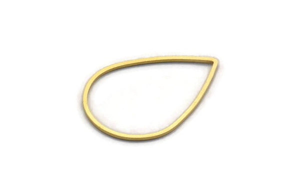 Pirinç Damla Tılsımı, 50 Ham Pirinç Damla Bağlantı Parçası, Bulgular (29x20x0,80 mm) A5929