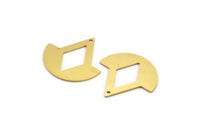 Brass Diamond Charm, 8 Raw Brass Diamond Charms With 1 Hole, Findings (28x28x0.80mm) A6326