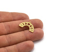 Brass Charm, 12 Raw Brass, Brass Pendants, Moon Phases Charms, U Shaped Charms, Brass Semi Circle Charms With 1 Loop (16x23x0.60mm) A6353