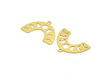 Brass Charm, 8 Raw Brass, Brass Pendants, Moon Phases Charms, U Shaped Charms, Brass Semi Circle Charms With 1 Loop (22x32x0.60mm) A6362