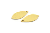 Brass Drop Charm, 24 Raw Brass Drop Charms With 1 Hole, Earrings, Findings (18x8x0.80mm) A6334