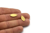 Brass Drop Charm, 24 Raw Brass Drop Charms With 1 Hole, Earrings, Findings (18x8x0.80mm) A6334