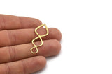 Brass Ethnic Charm, 24 Raw Brass Ethnic Motif Charms With 1 Loop, Earring Charms (44x15x0.80mm) A6330