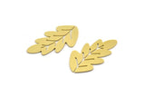 Brass Leaf Blank, 10 Raw Brass Leaf Blanks, Findings (31x16x0.60mm) A6360