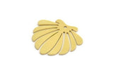 Brass Flower Charm, 8 Raw Brass Lotus Flower Charms With 1 Hole, Findings (21x20x0.60mm) A6321