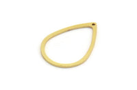 Pirinç Damla Tılsımı, 1 Delikli 24 Ham Pirinç Damla Tılsımı, Küpeler, Bulgular (29x21x1mm) A6147