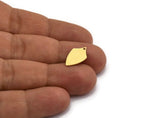 Brass Drop Charm, 24 Raw Brass Drop Charms With 1 Hole, Earrings, Findings (16x9x0.60mm) A6158