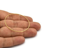 46mm Circle Connectors, 24 Raw Brass Circle Connectors (46x1mm) A6157