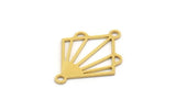 Brass Rhombus Charm, 12 Raw Brass Rhombus Shaped Charms With 1 Loop, Findings (23x17.5x0.60mm) A6325