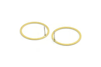 Brass Circle Earring, 8 Raw Brass Circle Stud Earrings (28x1.4x0.80mm) A3954 A6172