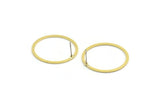 Brass Circle Earring, 8 Raw Brass Circle Stud Earrings (28x1.4x0.80mm) A3954 A6172