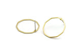 Brass Decagon Earring, 10 Raw Brass Decagon Stud Earrings (20x0.80mm) BS 1774 A6178