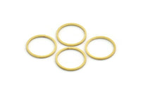 16mm Circle Connectors - 50 Raw Brass Circle Connectors (16x1x0.80mm) A6164