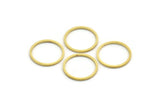 16mm Circle Connectors - 50 Raw Brass Circle Connectors (16x1x0.80mm) A6164