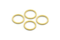 12mm Circle Connectors - 100 Raw Brass Circle Connectors (12x1x0.80mm) A6166
