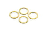 12mm Circle Connectors - 100 Raw Brass Circle Connectors (12x1x0.80mm) A6166