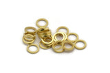 8mm Circle Connectors - 100 Raw Brass Circle Connectors (8x1x0.80mm) A6168