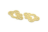 Brass Cloud Charm, 6 Raw Brass Crescent Moon And Star Patterned Charms, Cloudy Charms, Star Charms, Findings (22x35x0.60mm) A6372