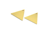 Brass Triangle Charm, 12 Raw Brass Triangle Shaped Charms With 1 Hole, Brass Stamping (15x17.5x0.60mm) A6415