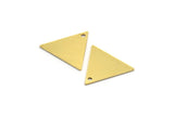 Brass Triangle Charm, 12 Raw Brass Triangle Shaped Charms With 1 Hole, Brass Stamping (15x17.5x0.60mm) A6415