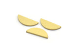 Brass D Shape Blank, 24 Raw Brass D Shape Blanks, Findings (6x15x1mm) A6385