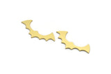 Brass Bat Blanks, 12 Raw Brass Bat Blanks, Earring Findings (15x33x0.80mm) A6383