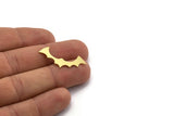 Brass Bat Blanks, 12 Raw Brass Bat Blanks, Earring Findings (15x33x0.80mm) A6383