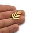 Brass Flower Charm, 12 Raw Brass Tulip Charms With 1 Hole, Pendant Charms (32x21x0.60mm) A6416