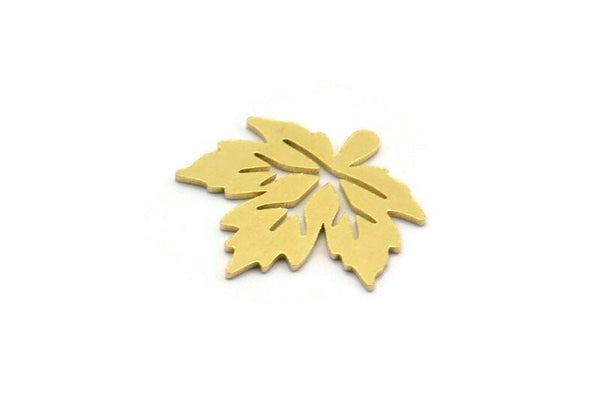 Brass Leaf Blank, 24 Raw Brass Plane Tree Leaf Blanks, Findings (16x16x0.60mm) A6413